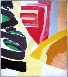 Ernest Briggs, Mask, 1965, Acrylic on Canvas 22 1/2"x20