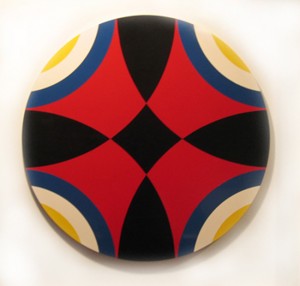 Nassos Daphnis, "PX-9-69", 1969, Enamel on Plexiglass, 30" x 30"