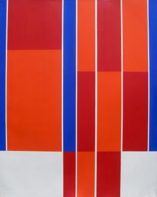 Ilya Bolotowsky, Red, Blue, White Rectangles, 1973, acrylic on canvas, 60