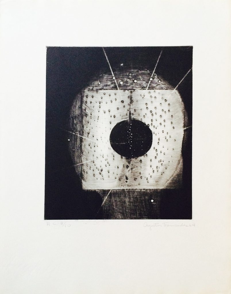Agustin Fernandez, Untitled, From the series; Lacouriere-Frelaut H.C., 1964, Etching Paris, 20 x 14 1-2